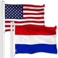 thumbnail image 1 of G128 Combo Pack: USA American Flag 3x5 Ft 150D Printed Stars & Netherlands (Dutch) Flag 3x5 Ft 150D Printed, 1 of 9