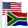 thumbnail image 1 of G128 Combo Pack: USA American Flag 3x5 Ft 150D Printed Stars & South Africa (South African) Flag 3x5 Ft 150D Printed, 1 of 8
