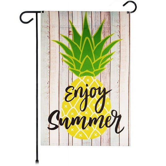 G128 Garden Flag Summer Decoration Enjoy Summer Pineapple 12"x18"