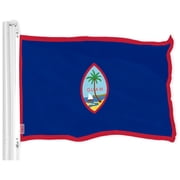 G128 Guam Guamanian Flag | 3x5 Ft | LiteWeave Pro Series Printed 300D Polyester | Indoor/Outdoor, Vibrant Colors, Brass Grommets, Thicker and More Durable Than 100D 75D Polyester