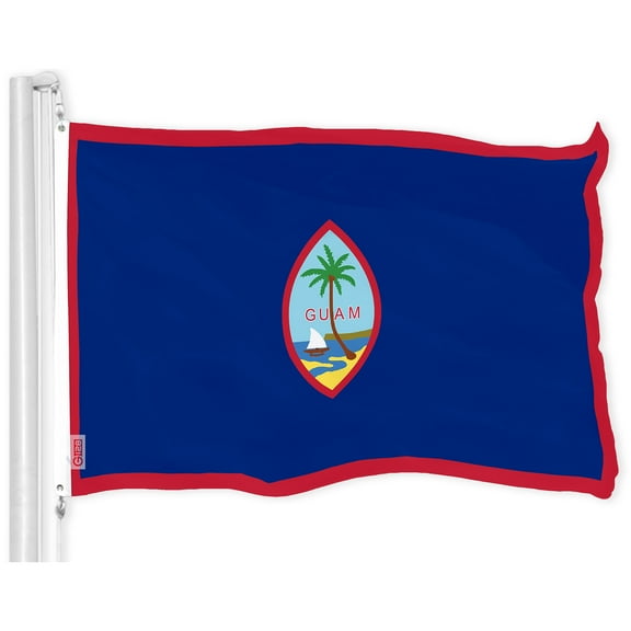 G128 Guam Guamanian Flag | 3x5 Ft | LiteWeave Pro Series Printed 300D Polyester | Indoor/Outdoor, Vibrant Colors, Brass Grommets, Thicker and More Durable Than 100D 75D Polyester