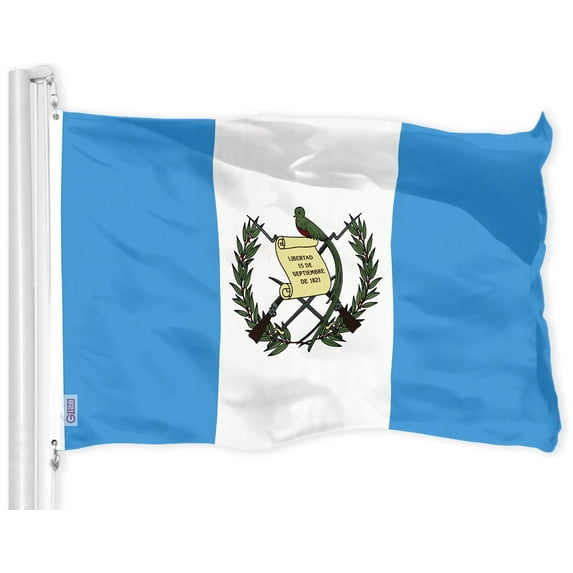G128 Guatemala Flag 1-Pack, 3x5 ft, Printed 150D Polyester, Vibrant Colors, Brass Grommets