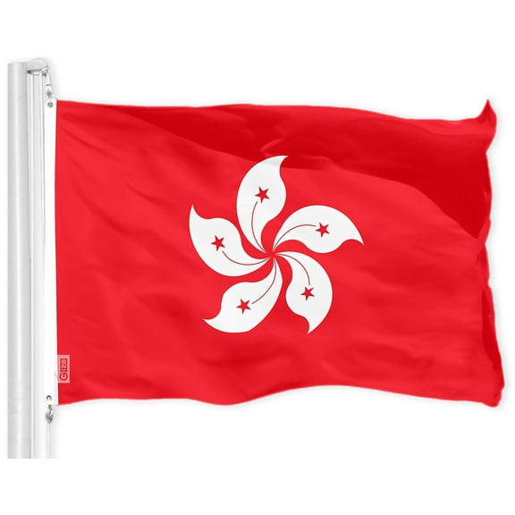G128 Hong Kong Hong Konger Flag | 3x5 feet | Printed 150D - Indoor/Outdoor, Vibrant Colors, Brass Grommets, Quality Polyester, Much Thicker More Durable Than 100D 75D Polyester