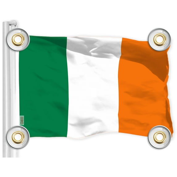 G128 3x5 ft Ireland Irish Flag 4 Corner Brass Grommets 150D Polyester Perfect For Balcony
