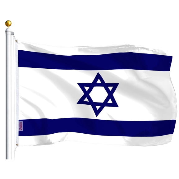 G128 Israel Flag 3x5 Ft | Printed Polyester, Indoor/Outdoor, Durable Flag w/ Brass Grommets