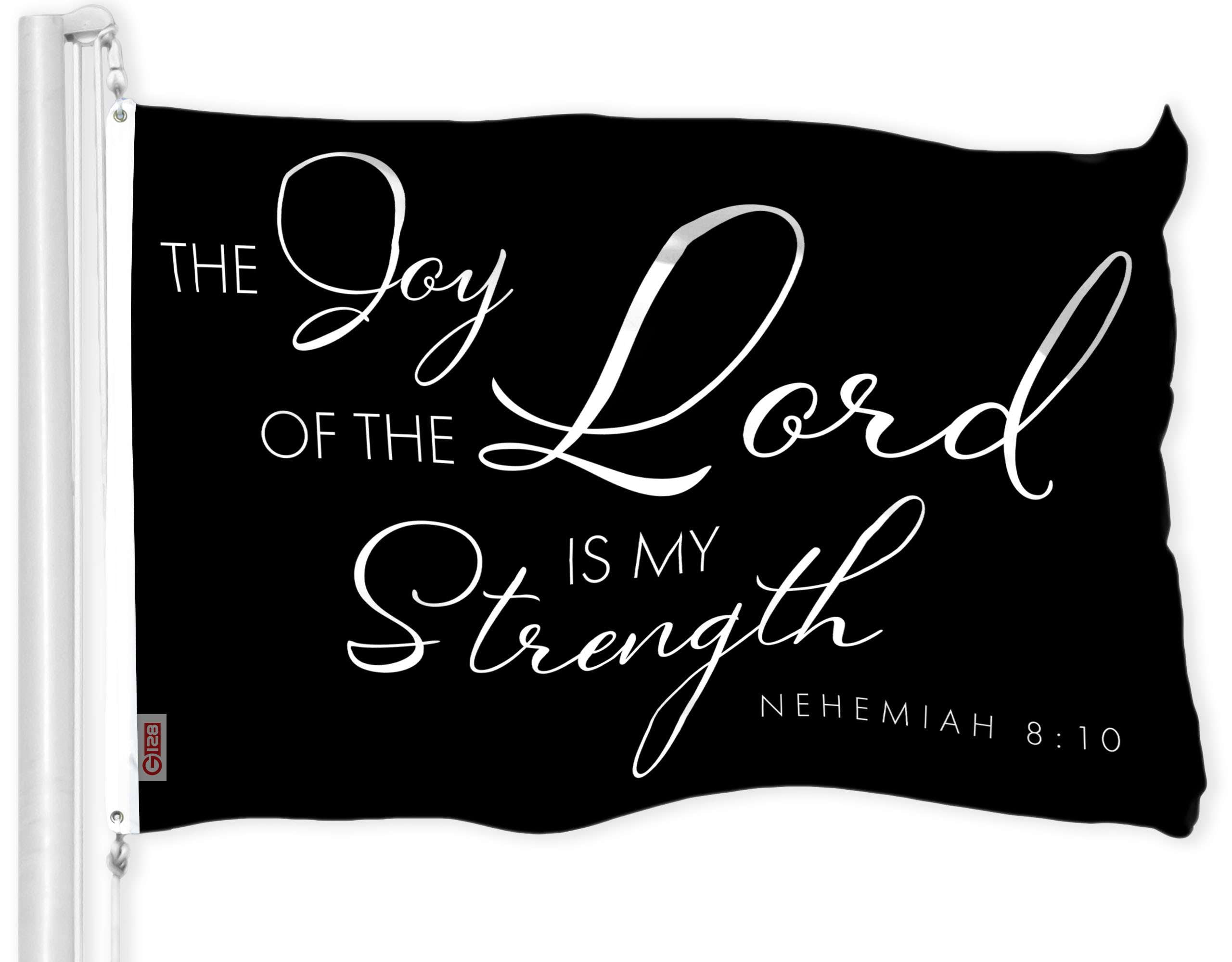 G128 Joy of the Lord Scripture Bible Verses Flag | 3x5 Ft | LiteWeave ...