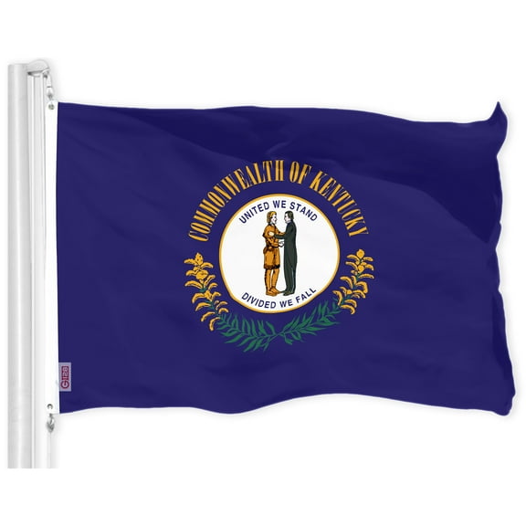 G128 Kentucky KY State Flag | 3x5 Ft | LiteWeave Pro Series Printed 150D Polyester | Indoor/Outdoor, Vibrant Colors, Brass Grommets, Thicker and More Durable Than 100D 75D Polyester