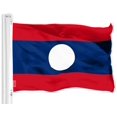 thumbnail image 1 of G128 Laos Laotian Flag | 3x5 Ft | Printed 150D Polyester - Indoor/Outdoor, Vibrant Colors, Brass Grommets, Quality Polyester, Much Thicker More Durable Than 100D 75D Polyester, 1 of 6
