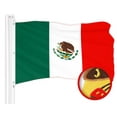 thumbnail image 1 of G128 Mexico Mexican Flag | 6x10 Ft | ToughWeave Series Embroidered 300D Polyester | Country Flag, Embroidered Design, Indoor/Outdoor, Brass Grommets, 1 of 9