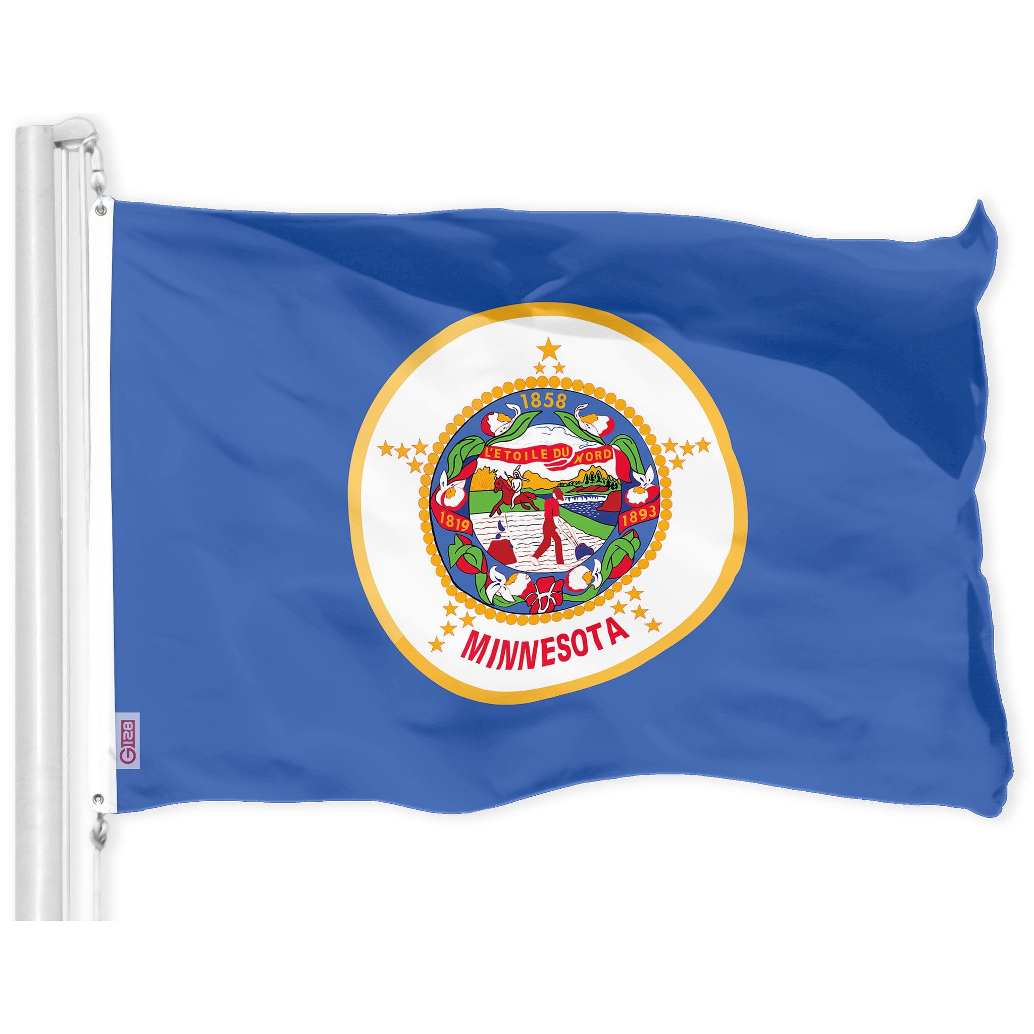 Minnesota State Flag 3x5 ft Heavy Duty Polyester with Brass Grommets
