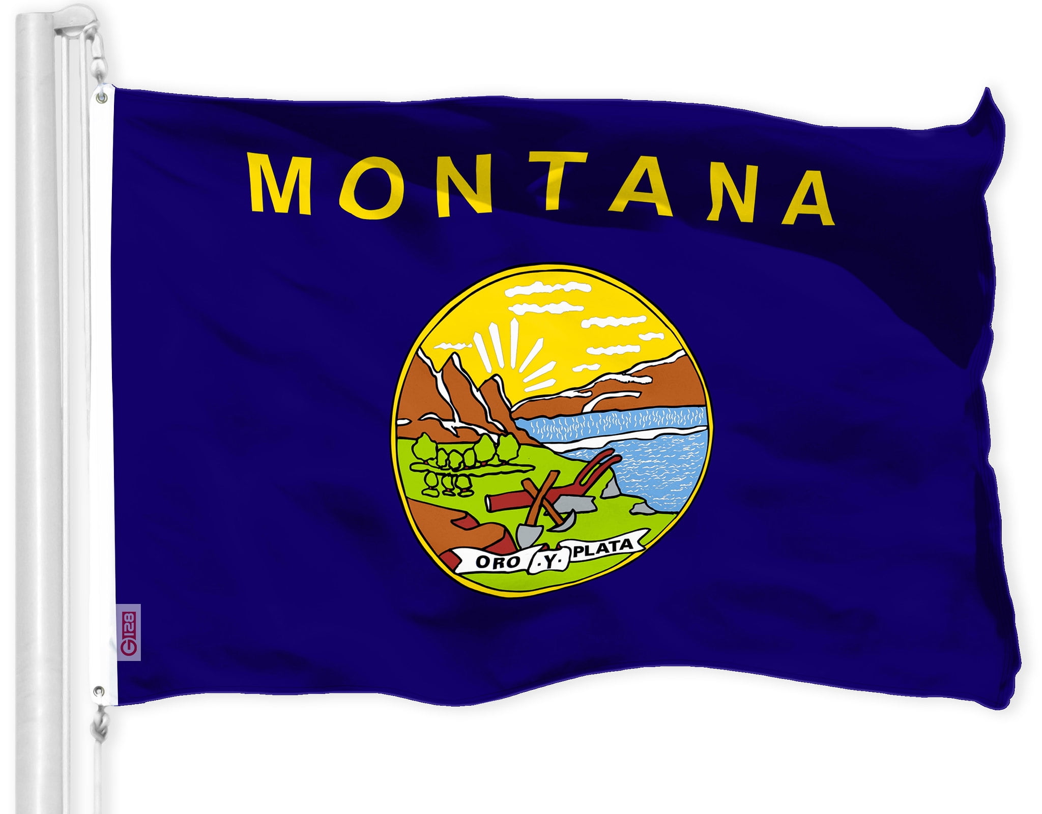 Montana State Flag 3x5 Ft Polyester with Brass Grommets