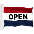 thumbnail image 1 of G128 3x5 ft Open Flag with Brass Grommets, 150D Quality Polyester, Indoor/Outdoor Use, 1 of 6