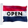 thumbnail image 1 of G128 Open Flag | 4x6 Ft | LiteWeave Pro Series Printed 150D Polyester | Commercial Business Flag, Indoor/Outdoor, Vibrant Colors, Brass Grommets, Thicker and More Durable Than 100D 75D Polyester, 1 of 7