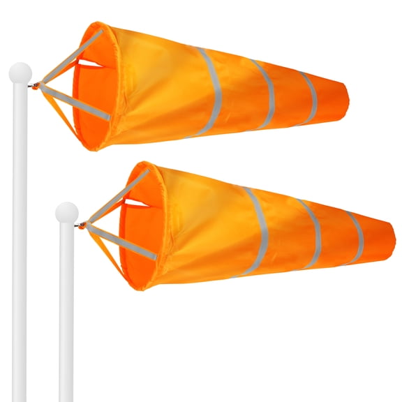 G128 - Orange Windsock Heavy Duty Printed 210D Wind Direction Measurement (Orange 40" 2PK)