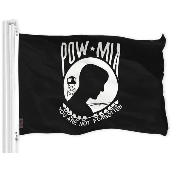 G128 - POW-MIA Black Flag You are Not Forgotten Prisoner of War 3x5ft 150D Polyester