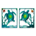 thumbnail image 1 of G128 Sea Turtle Metal Wall Art Set | Ocean Beach Themed Framed Home Wall Decor with LED Lights | Battery NOT Included, 1 of 9