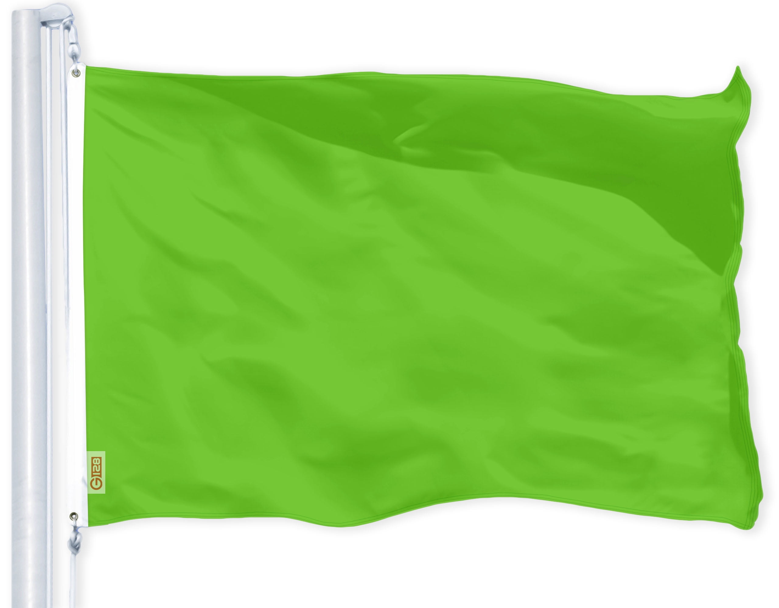 Large Lime Green Polyester Flag with Brass Grommets