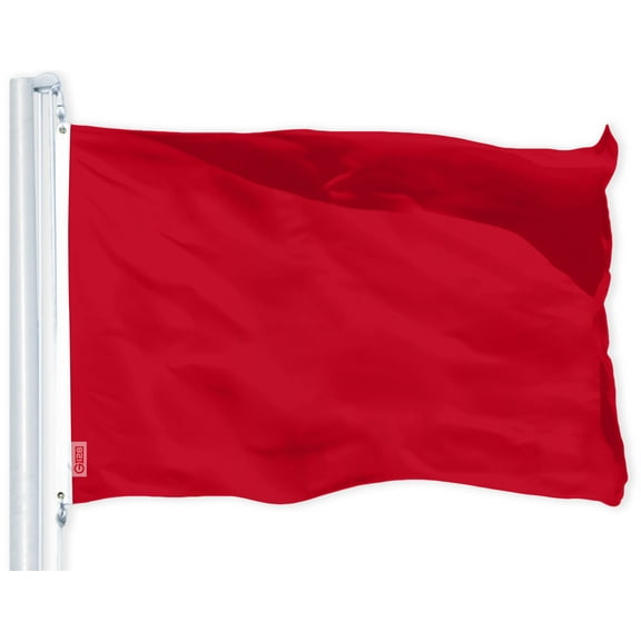G128 Solid Red Color Flag | 2x3 Ft | LiteWeave Pro Series Printed 150D Polyester | Indoor/Outdoor, Vibrant Colors, Brass Grommets, Thicker and More Durable Than 100D 75D Polyester