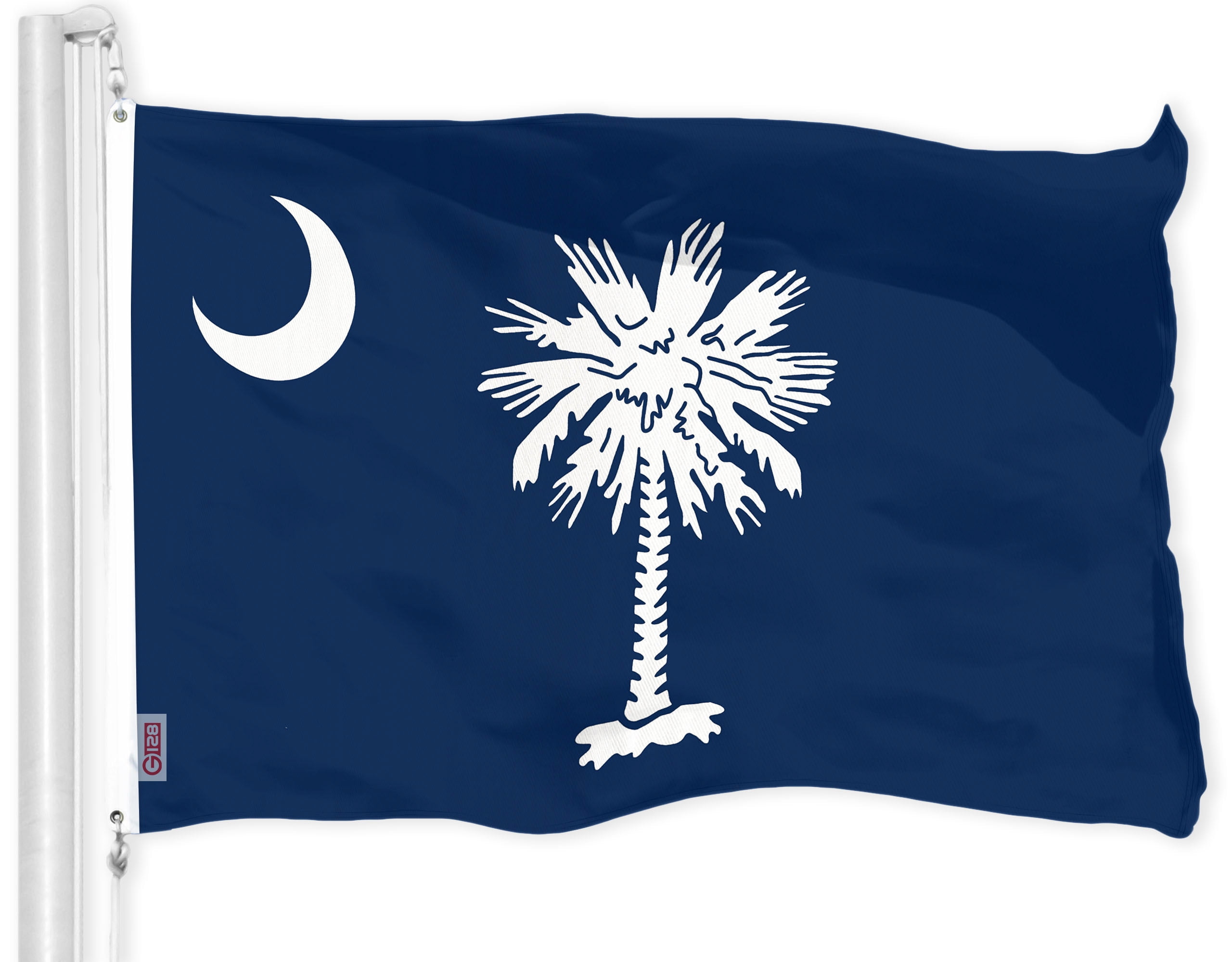 South Carolina State Flag 3x5 ft Blue Polyester with Brass Grommets