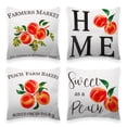 thumbnail image 1 of G128 Spring Decoration Farmhouse Peach Home Waterproof Throw Pillow | 18 x 18 in | Set of 4, Beautiful Cushion Covers for Spring Sofa Couch Decoration, Pillow Insert Included, 1 of 10