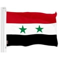 thumbnail image 1 of G128 Syria Syrian Flag | 3x5 Ft | LiteWeave Pro Series Printed 150D Polyester | Country Flag, Indoor/Outdoor, Vibrant Colors, Brass Grommets, Thicker and More Durable Than 100D 75D Polyester, 1 of 6