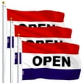thumbnail image 1 of G128 - THREE PACK of OPEN Flag Red White Blue Store Banner Advertising Pennant, 1 of 6