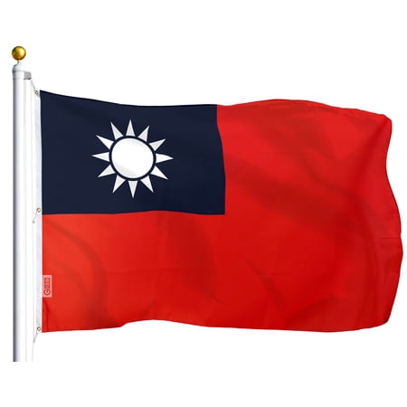 G128 Taiwan Taiwanese Flag | 5x8 Ft | LiteWeave Pro Series Printed 100D Polyester | Indoor/Outdoor, Vibrant Colors, Brass Grommets