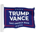 thumbnail image 1 of G128 Trump Vance 2024 Election Take America Back Blue Flag | 3x5 Ft | LiteWeave Pro Series Printed 150D Polyester | Election Flag, Indoor/Outdoor, 1 of 7