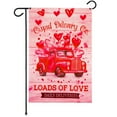 thumbnail image 1 of G128 Valentine’s Day Cupid Delivery Truck Garden Flag 12x18 In Double Sided Yard Garden Lawn Decoration, 1 of 8