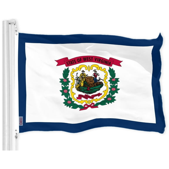 G128 West Virginia WV State Flag | 3x5 Ft | LiteWeave Pro Series Printed 150D Polyester | Indoor/Outdoor, Vibrant Colors, Brass Grommets, Thicker and More Durable Than 100D 75D Polyester