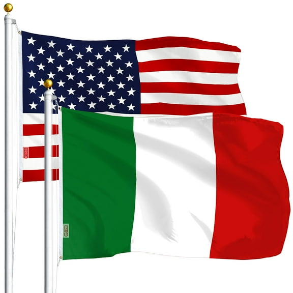 G128 - Wholesale LOT 3' X 5' USA AMERICAN & 3' X 5' ITALY FLAG ITALIAN PRIDE BANNER
