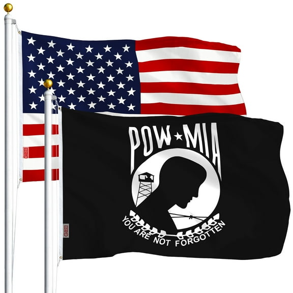 G128 - Wholesale LOT of 3' X 5' USA AMERICAN & 3' X 5' POW-MIA Black Flag
