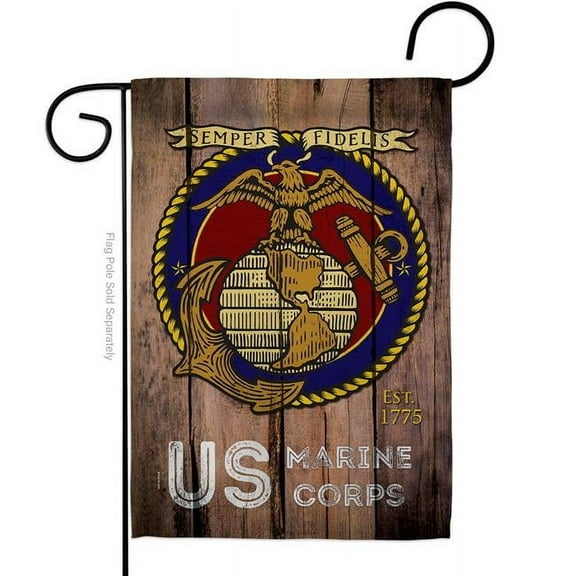 G135083-BO 13 x 18.5 in. US Marine Corps Garden Flag with Armed Forces Double-Sided Decorative Vertical Flags House Decoration Banner Yard Gift