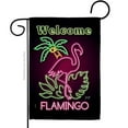 thumbnail image 1 of G135110-BO Welcome Neon Flamingo Summertime Tropical 13 x 18.5 in. Double-Sided Decorative Vertical Garden Flags for House Decoration Banner Yard Gift, 1 of 1