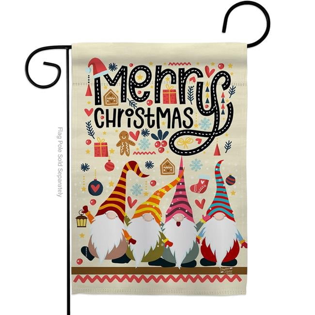 G135322-BO 13 x 18.5 in. Christmas Gnome Garden Flag with Winter Double-Sided Decorative Vertical Flags House Decoration Banner Yard Gift