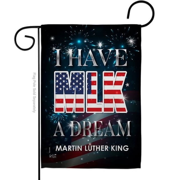 G135379-BO 13 x 18.5 in. I Have A Dream MLK Black History Martin Luther King Double-Sided Decorative Vertical Garden Flags - House Decoration Banner Yard Gift