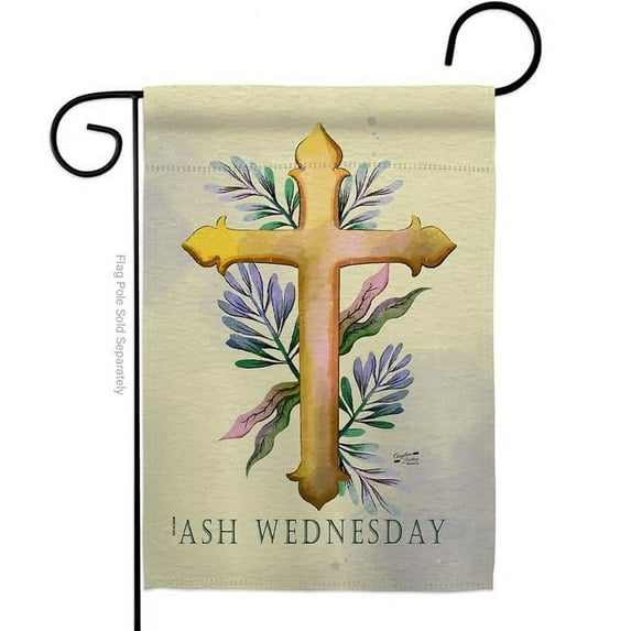 G135428-BO Ash Wednesday Religious Faith Double-Sided Decorative Garden Flag, Multi Color
