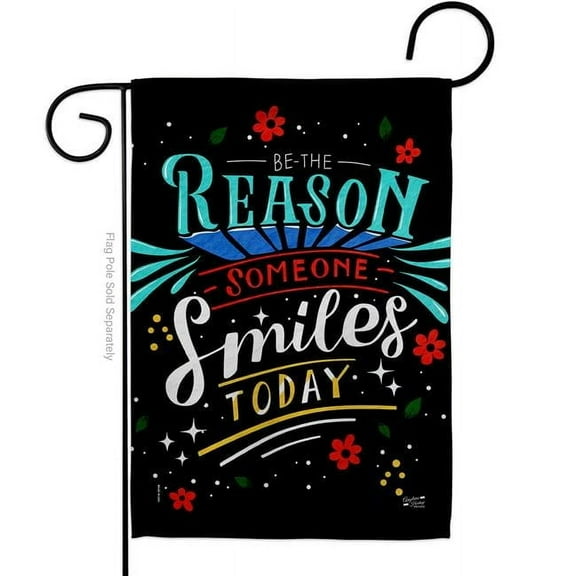 G135465-BO 13 x 18.5 in. Someone Smiles Sweet Life Inspirational Double-Sided Decorative Vertical Garden Flags - House Decoration Banner Yard Gift