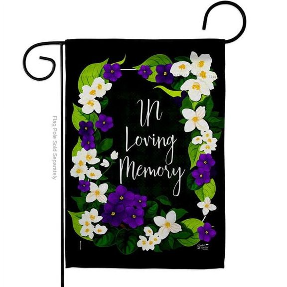 G135484-BO 13 x 18.5 in. In Our Heart Sweet Life Sympathy Double-Sided Decorative Vertical Garden Flags - House Decoration Banner Yard Gift