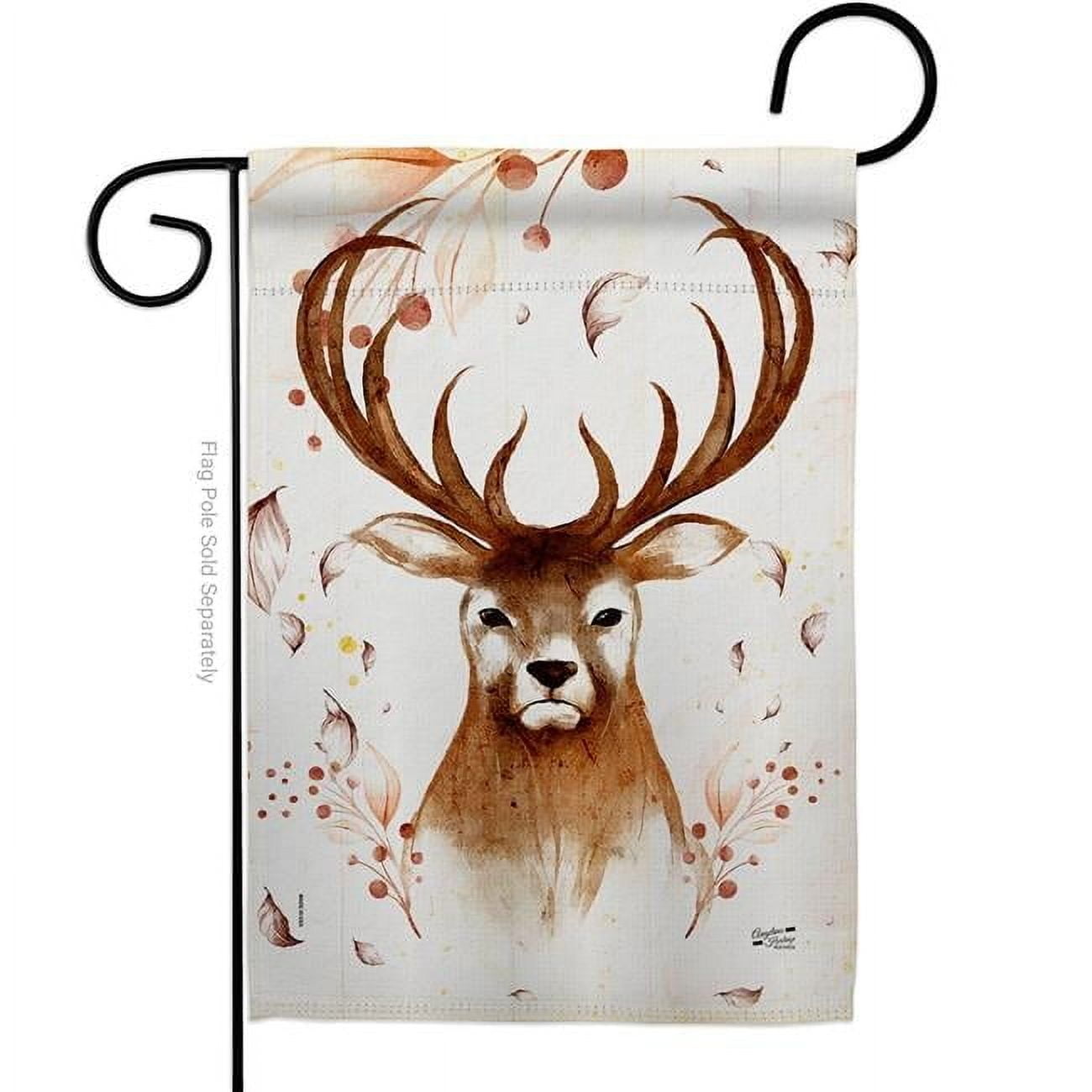 Wildlife Deer Double-Sided Vertical Garden Flag 13" x 18.5"