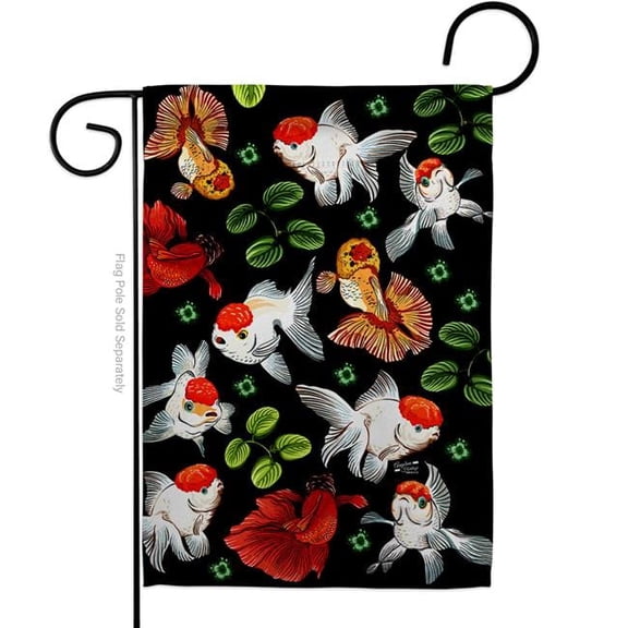 G135628-BO Oranda Pond Animals Sea Creature 13 x 18.5 in. Double-Sided Decorative Vertical Garden Flags for House Decoration Banner Yard Gift