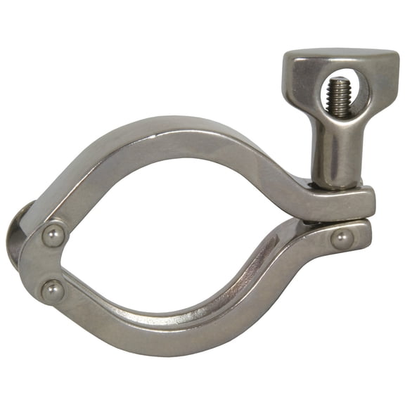 G13MHHMDP4M 3 in Pin Sanitary Head Stainless Steel Clamp - Silver