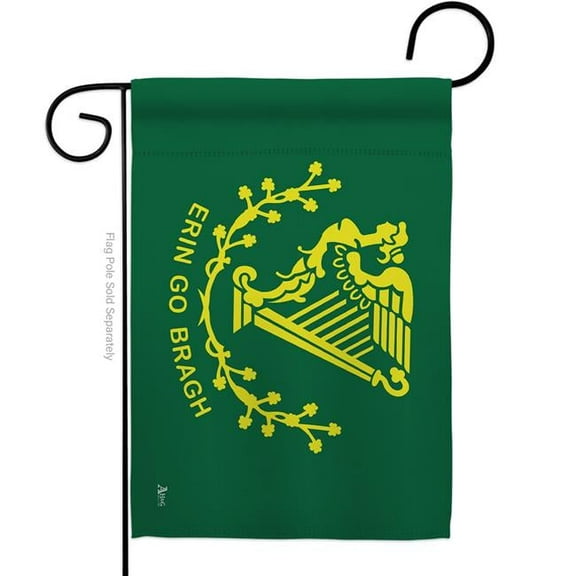 G142114-BO Erin go Bragh Springtime St Patrick Double-Sided Decorative Garden Flag, Multi Color