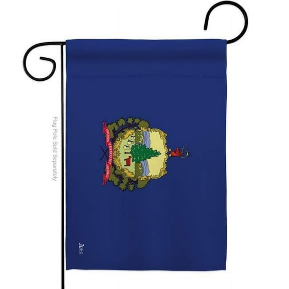 G142546-BO 13 x 18.5 in. Vermont American State Garden Flag with Double-Sided Horizontal House Decoration Banner Yard Gift