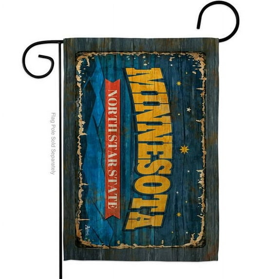 G142968-BO 13 x 18.5 in. Minnesota Vintage American State Garden Flag with Double-Sided Horizontal House Decoration Banner Yard Gift