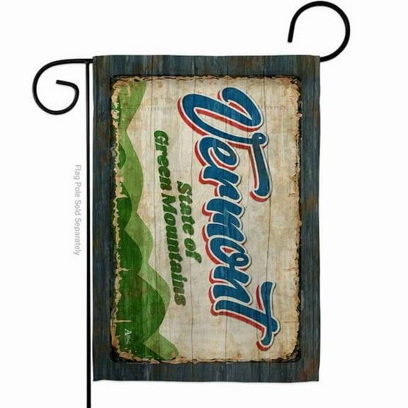G142990-BO 13 x 18.5 in. Vermont Vintage American State Garden Flag with Double-Sided Horizontal House Decoration Banner Yard Gift