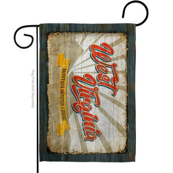 G142993-BO 13 x 18.5 in. West Virginia Vintage American State Garden Flag with Double-Sided Horizontal House Decoration Banner Yard Gift