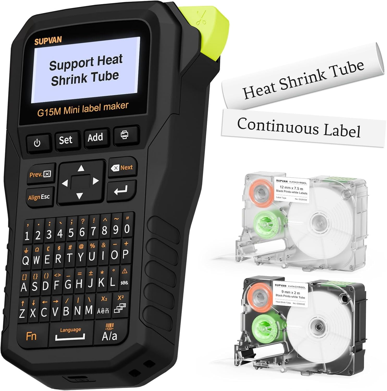 G15M Mini Portable Label Maker Machine with Heat Shrink Tube ...