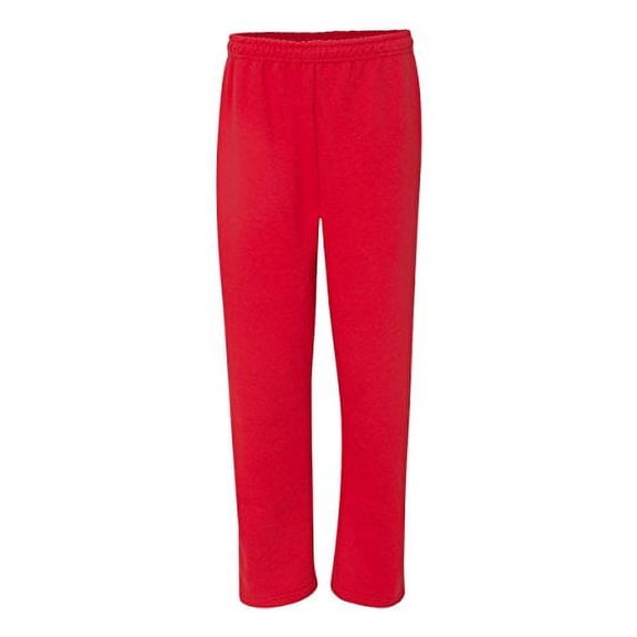 Gildan G183 Adult Heavy Blend Open-Bottom Pocket Sweatpant, S, RED