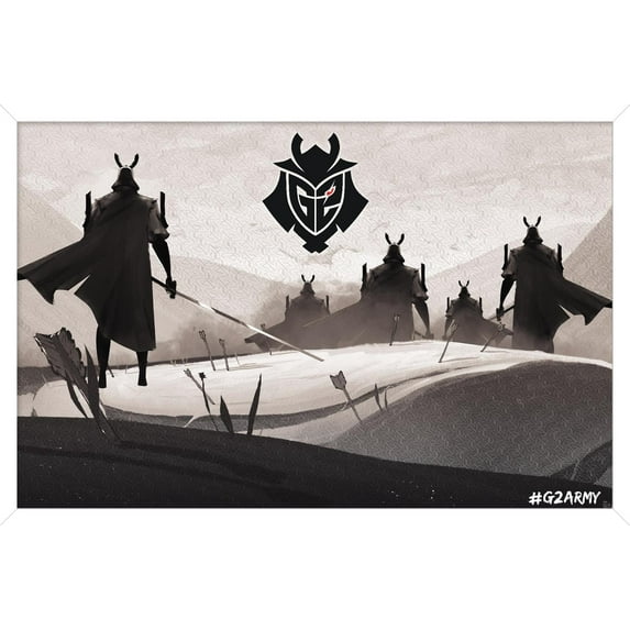 G2 Esports - Samurai Wall Poster, 14.725" x 22.375" Framed